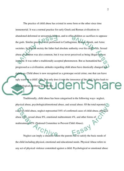 Child Abuse Prevention and Treatment