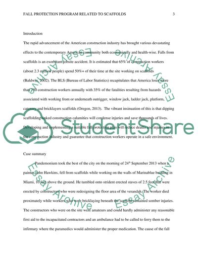 Fall Protection Program Related to Scaffolds