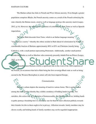 Analysis of Haitian Culture