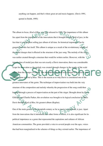 Miles Davis and Kind of Blue