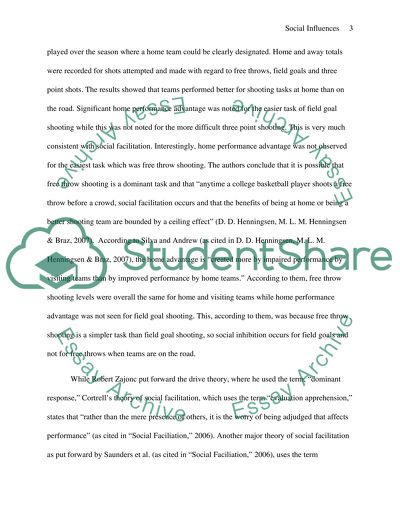 Social Influences on Behavior Paper