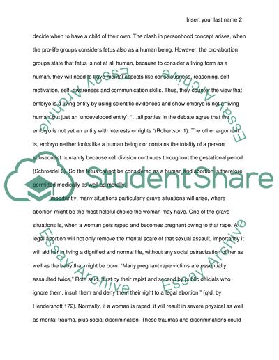 Abortion should be encouraged