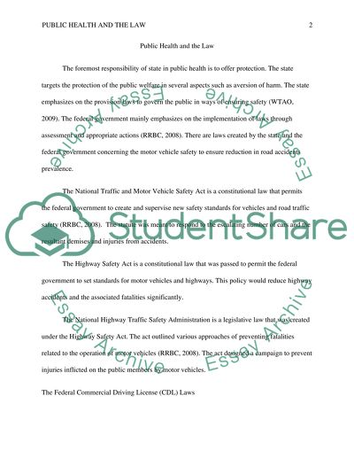 Public Health and the Law