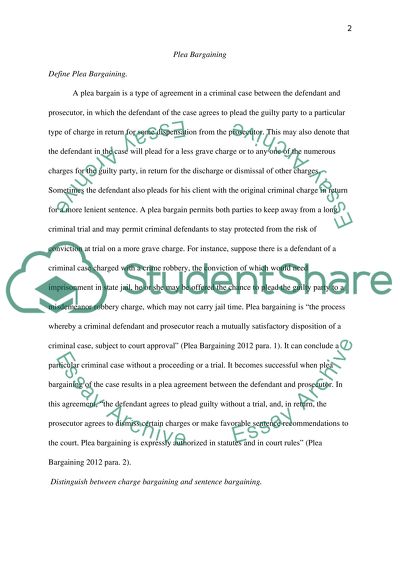 Plea Bargaining Issues