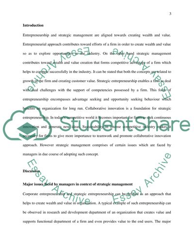 Major Issues Faced by Managers in the Context of Strategic Management