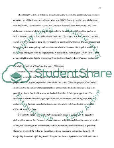 The Statement and Limitations of the Reasoning