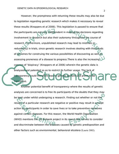 Collecting and Analyzing Genetic Data in Epidemiologic Research