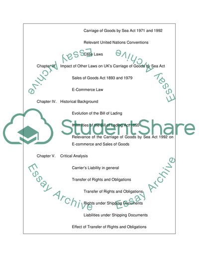 Applicable Laws on Bill of Lading