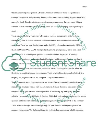 Earnings Management: The Continuum from Legitimacy to Fraud