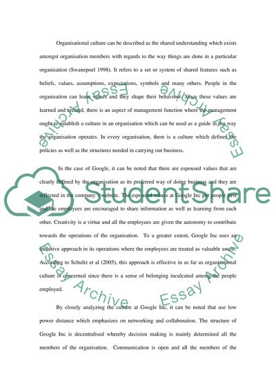 The Operations of Google Inc