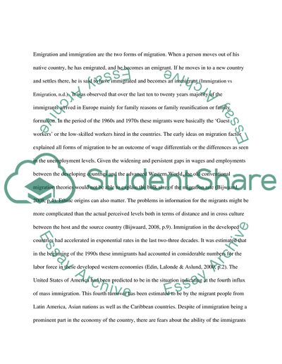 Emigrant and Immigration: How does immigration affect the US economy