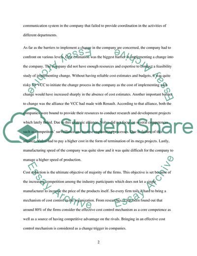 Cost Control in Product Design and Development: The Volvo Car Corporation Experience