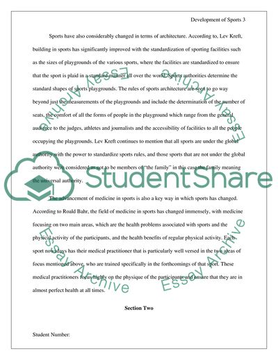 Development of Sports