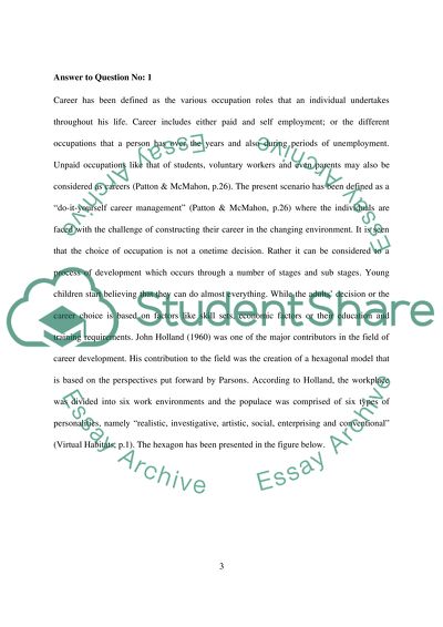 Career Management: Hollands Six Environment and the CIP Model