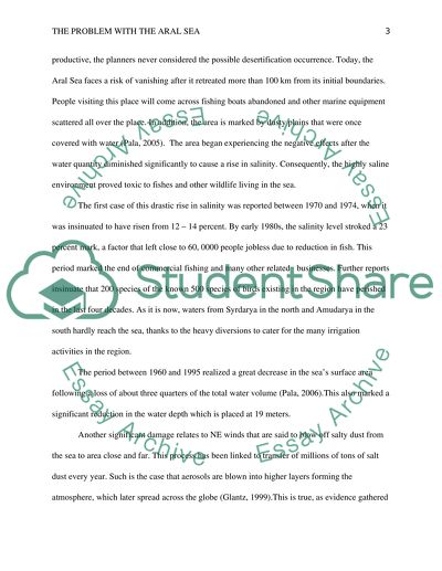 What are the problem with the Aral sea