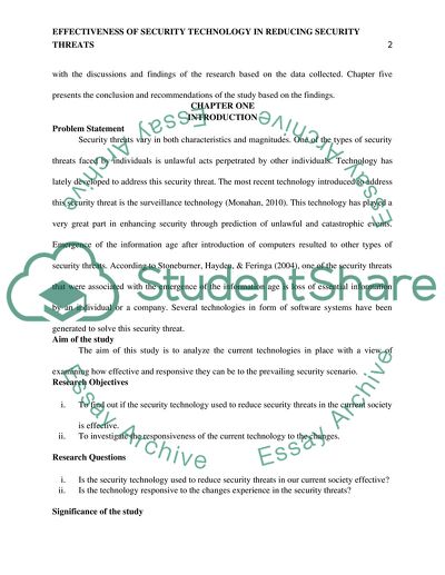 Effectiveness of Security Technology in Reducing Security Threats