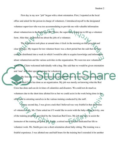 The Volunteerism and Community Service