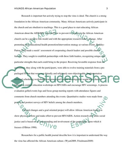 HIV/AID IN THE AFRICAN AMERICAN POPULATION IN AMERICAN