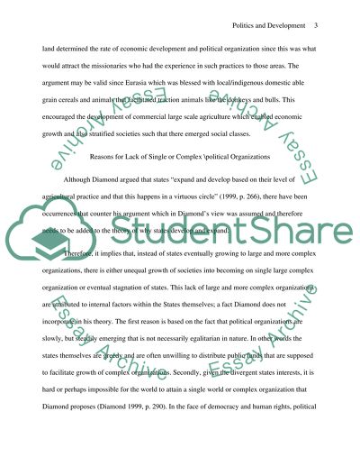 Past and Present Politics and Development