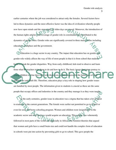 Gender Role Analysis