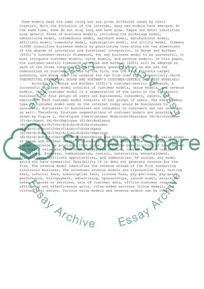 A Segmentation of the Users of the Electronic Business