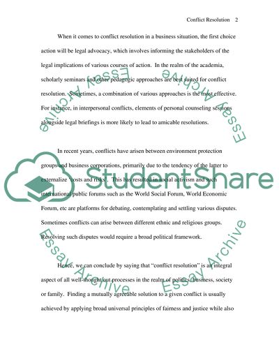 How conflict leads to disputes and the need for resolution