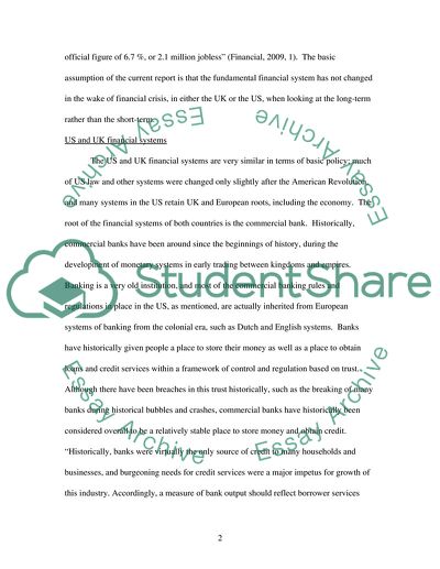 The Effects of the Credit Crisis on the UK and US Financial Systems