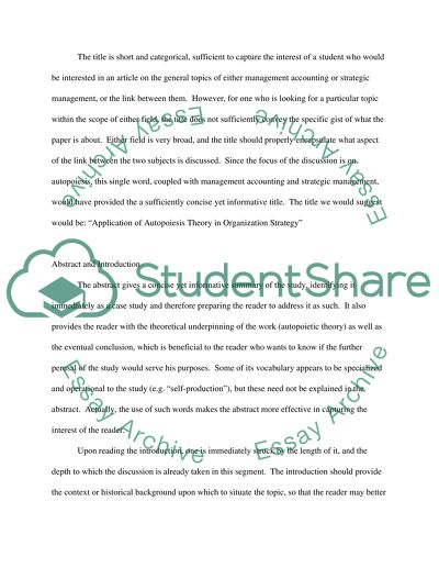 Management accounting and the challenge of strategic focus