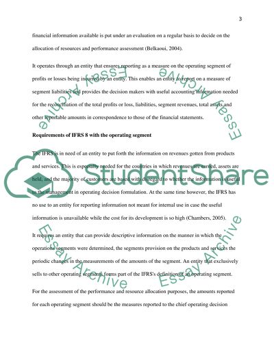 Operating Segments in the International Accounting Standard Board