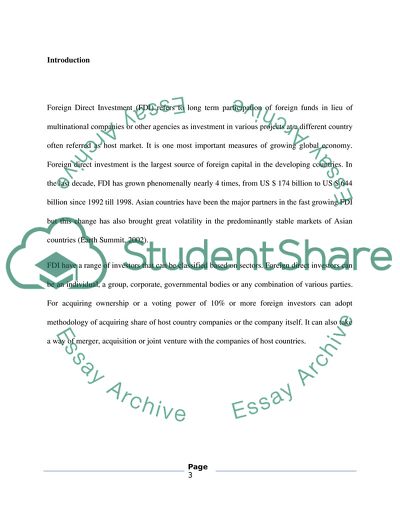 Host Countries and Multinational Enterprises Involved in Foreign Direct Investment