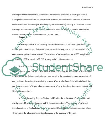 Forced Marriage and Its Implications within the UK