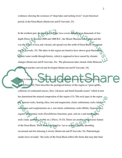 Geology of the Great Basin area