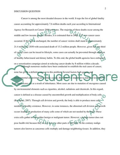 A Sensitization Campaign Aimed at Reducing Cancer Deaths