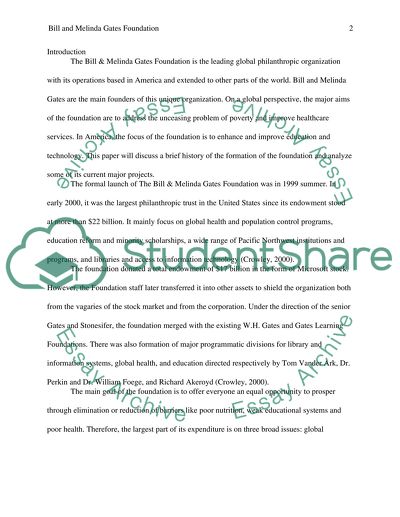 What is the history of Bill and Melinda Gates foundation What are their current Projects