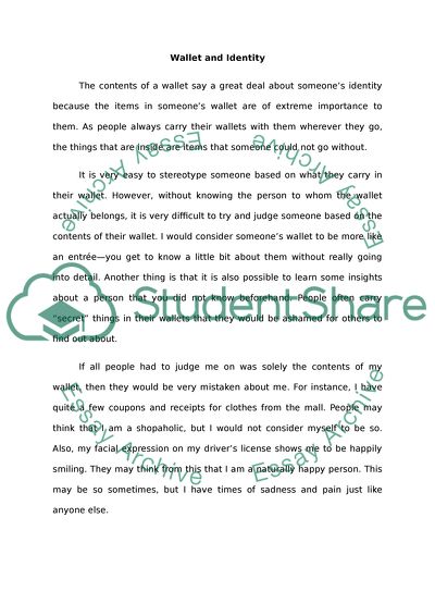 Wallet and your identity