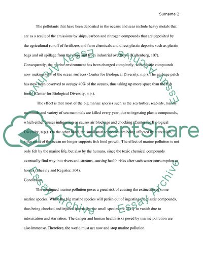 Marine pollution is the next big environmental concern