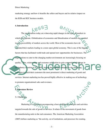 Direct Marketing and Internet Marketing