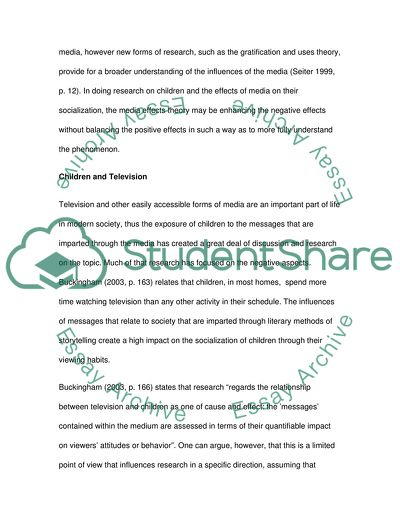 Influence of Media on Children