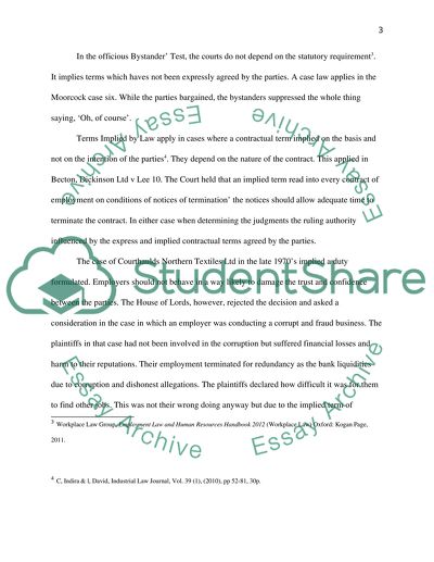 Development of the Implied Duty of Mutual Trust and Confidence