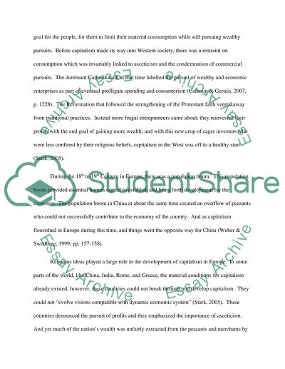 The Protestant Ethic and Spirit of Capitalism