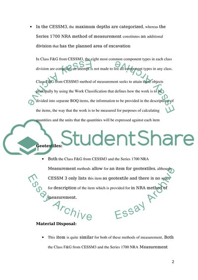 CESSM 3 and the NRA method of measurement
