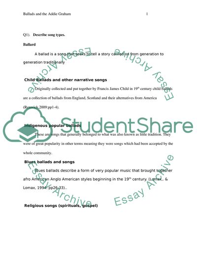 Ballads and the Addie Graham