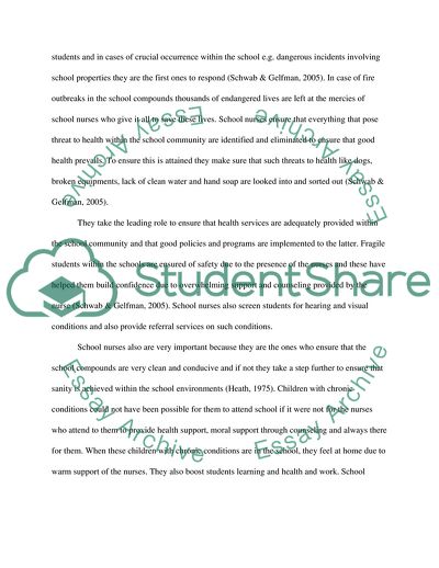 Roles of the School Nurse