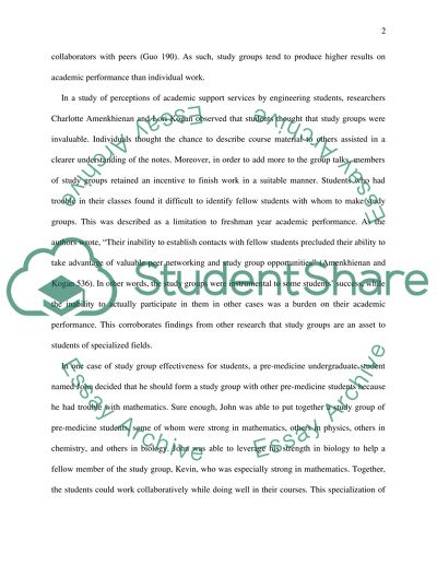 A student should participate in study groups