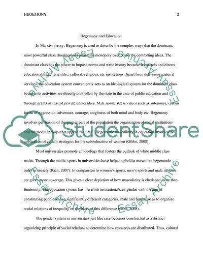 Hegemony and Education
