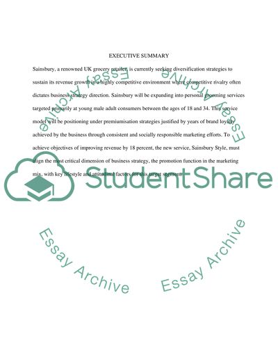 Sainsbury Style - Service Innovation at the Multinational Grocery Retailer