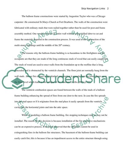 Balloon Frame Constructions