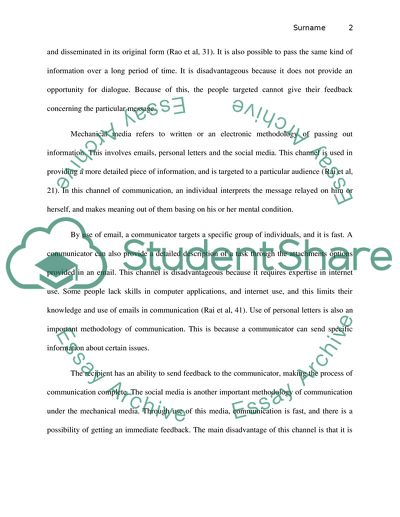 Mediums of Communication