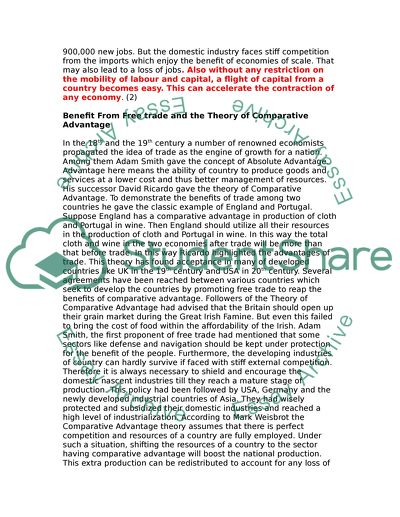 The Flow of Goods and Services between Countries