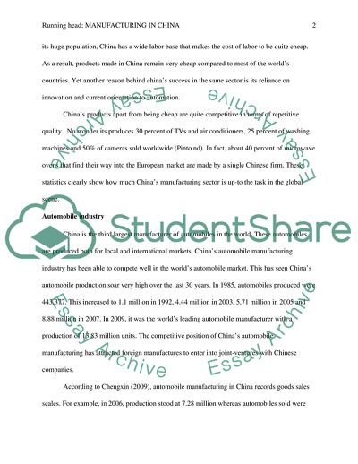 Chinas Industrial Output